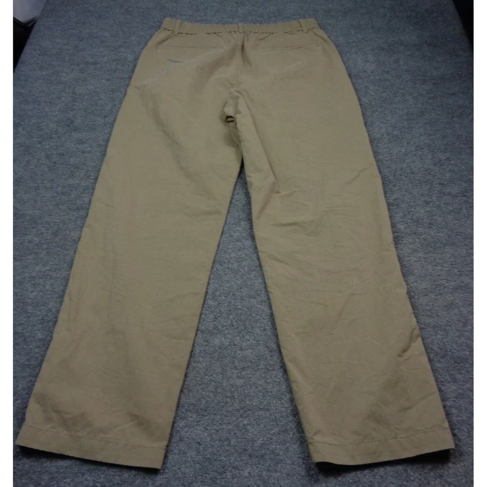 Madewell Stretch Pant Size M Khaki Tan Drawstring Wide Leg Relaxed Comfort